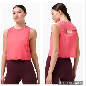 Lululemon Sculpt Tank Cropped in Pink Guava (Size 8)
